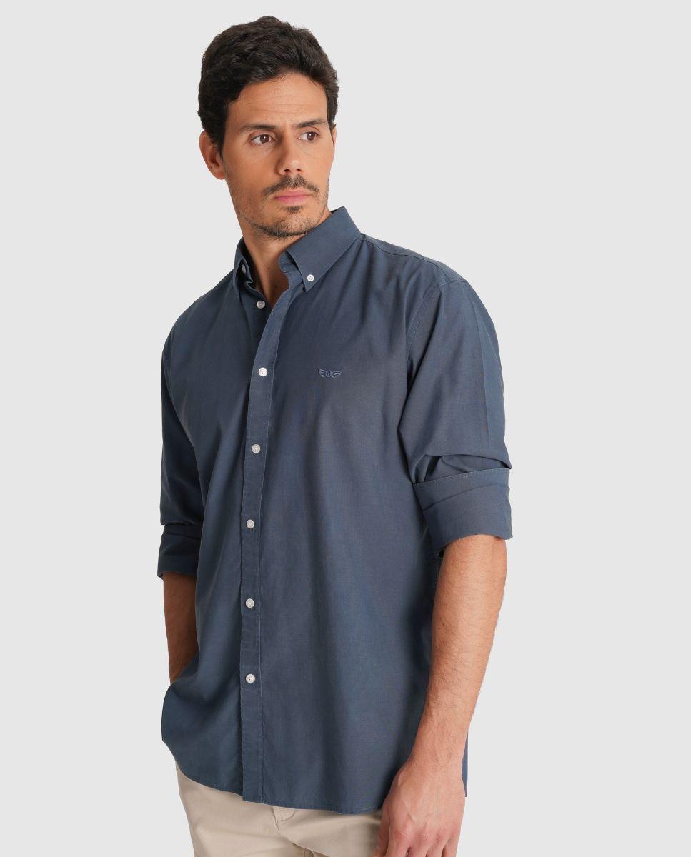 Imagem 0 de Camisa de Manga Comprida e Detalhe de Marca Bordado