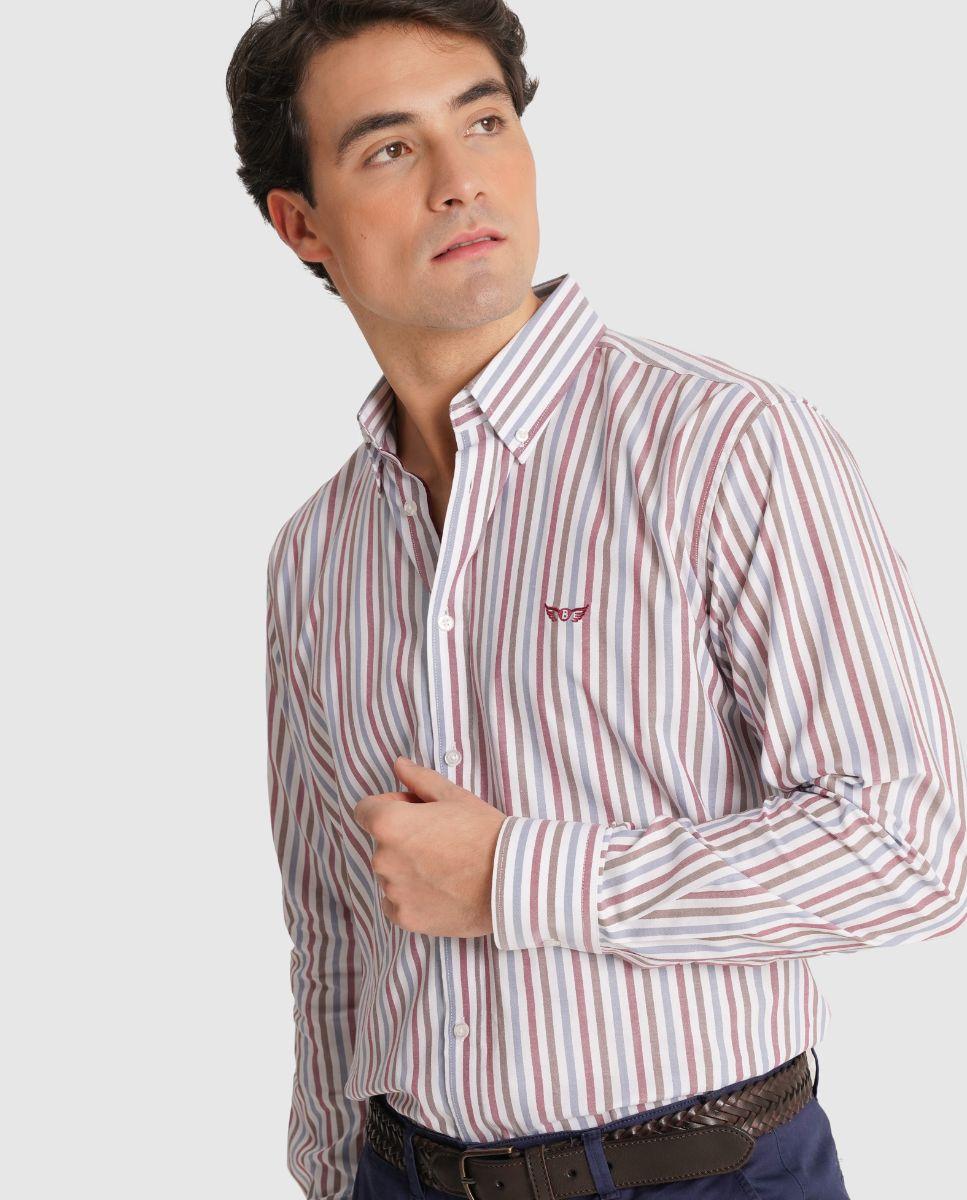 Imagem 0 de Camisa Às Riscas com Corte Regular