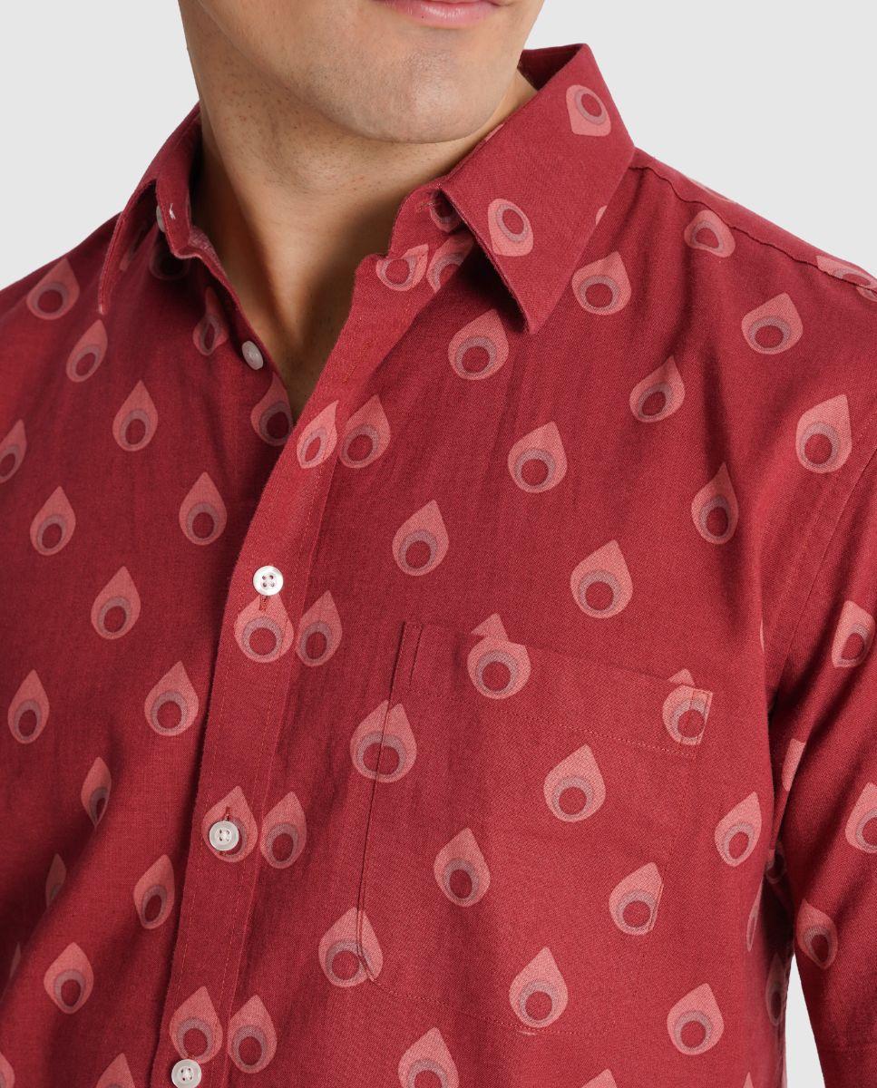 Camisa de Linho com Corte Regular Cinzento-3