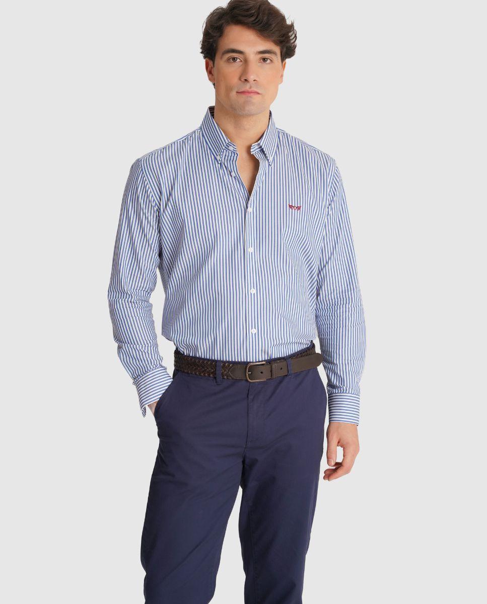 Imagem 0 de Camisa Às Riscas com Corte Regular