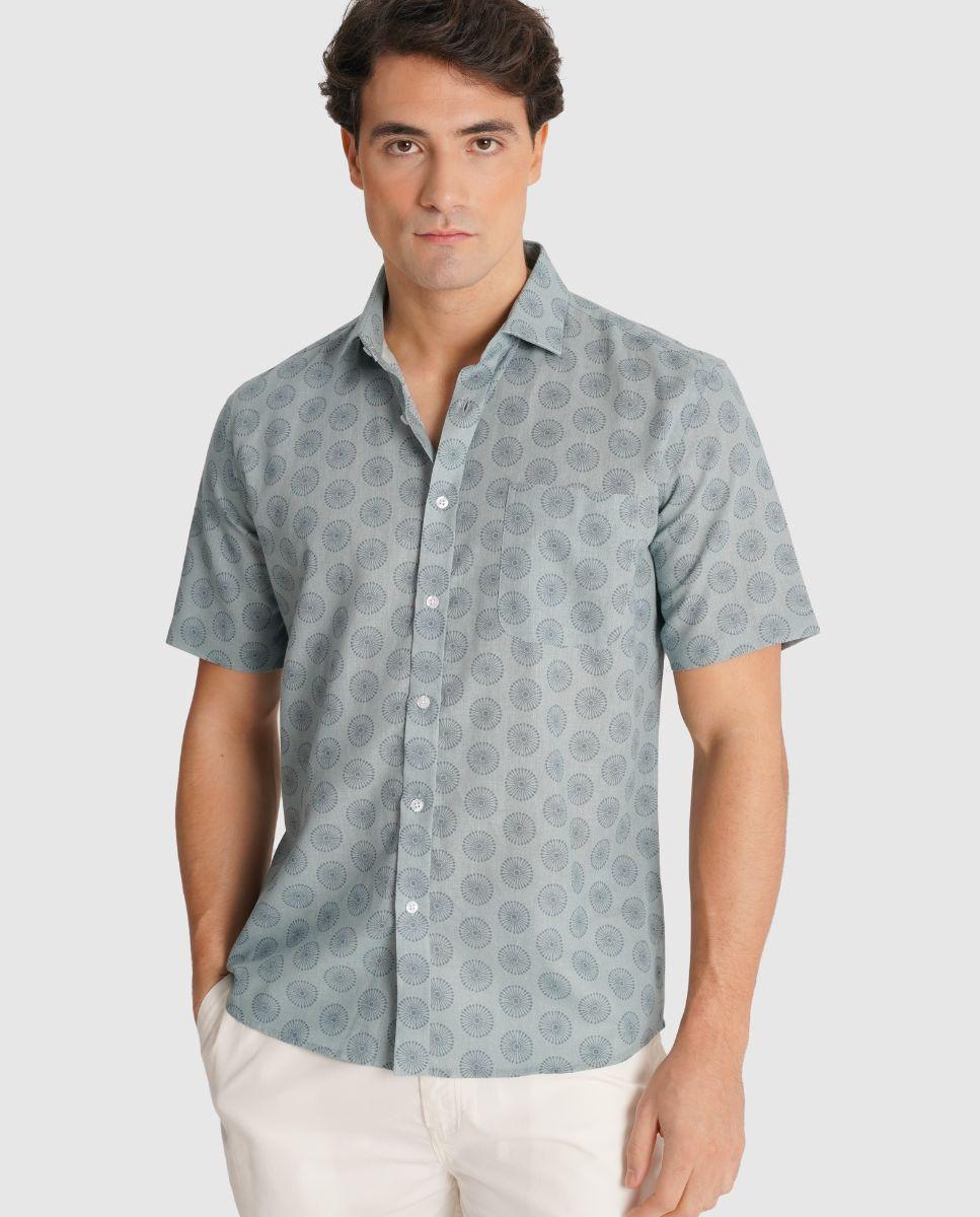 Imagem 0 de Camisa com Linho e Corte Regular