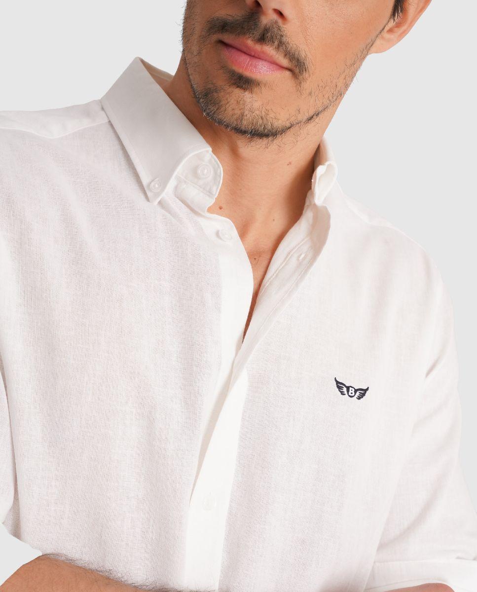 Imagem 0 de Camisa Lisa com Linho