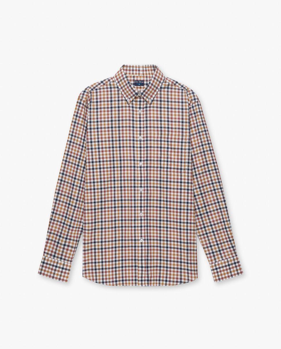 Imagem 0 de Camisa Aos Quadrados de Corte Regular