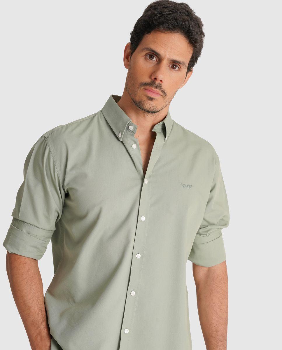 Imagem 0 de Camisa de Manga Comprida e Detalhe de Marca Bordado