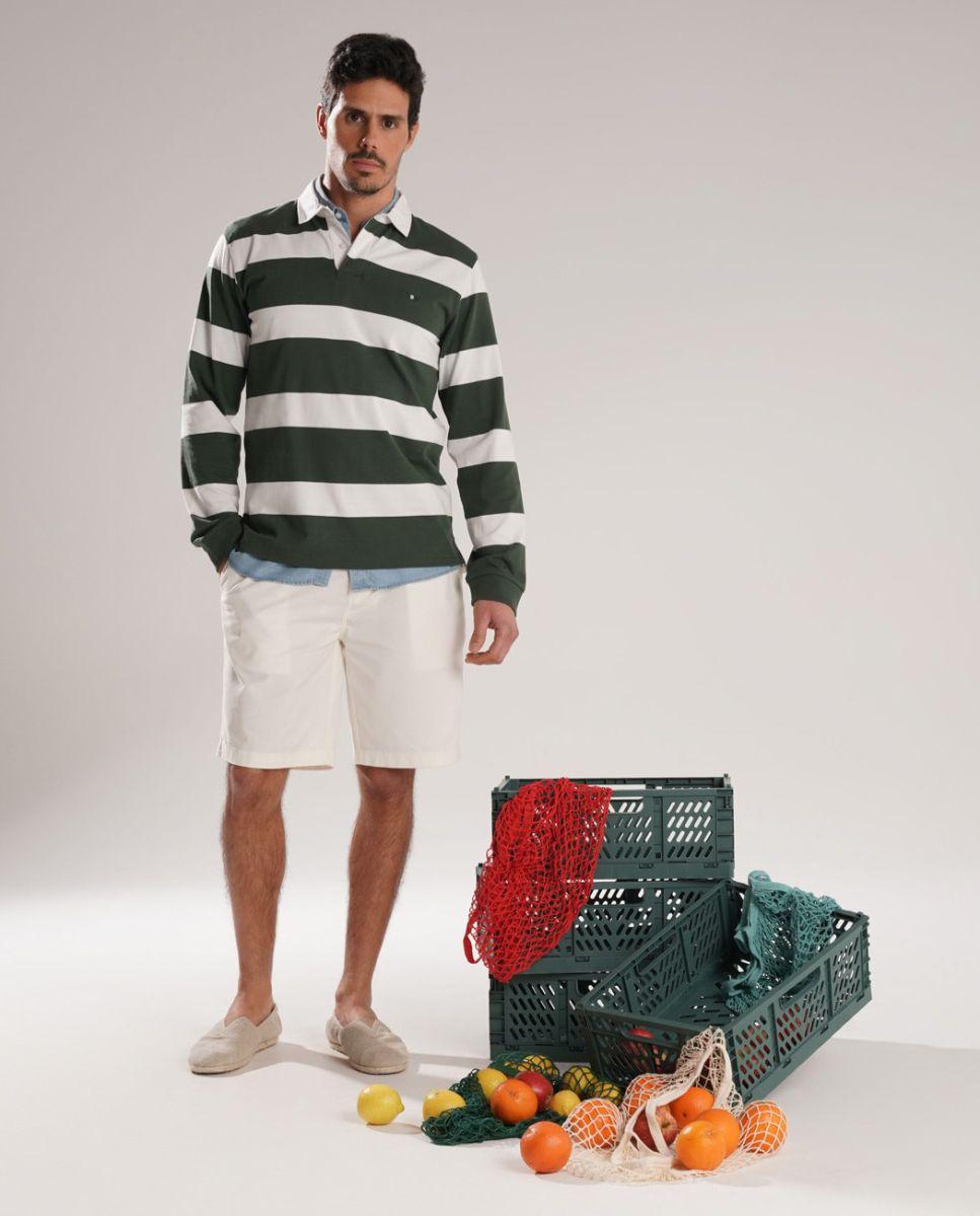 Imagem 0 de T-shirt de Manga Comprida e Design Às Riscas