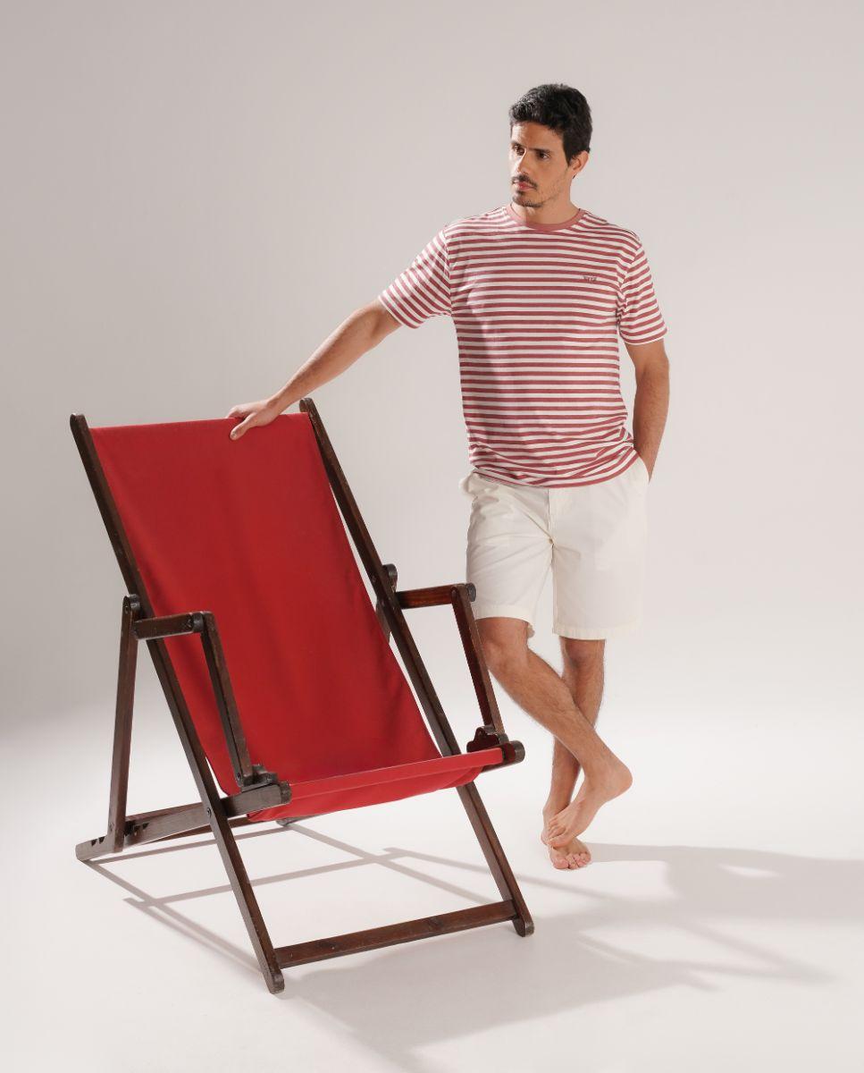 Imagem 0 de T-shirt de Manga Curta e Design Às Riscas