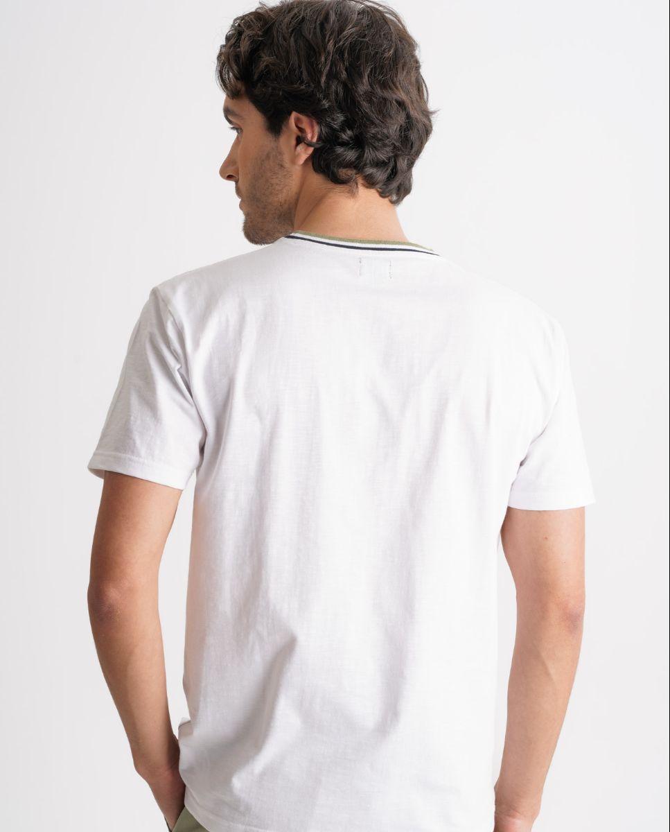 T-shirt de Manga Curta e Corte Regular Branco-2