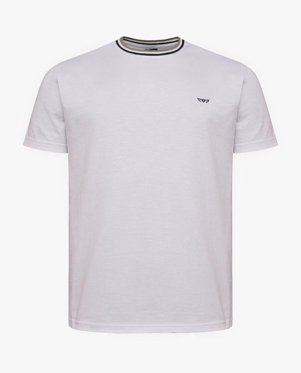 T-shirt de Manga Curta e Corte Regular Branco-4