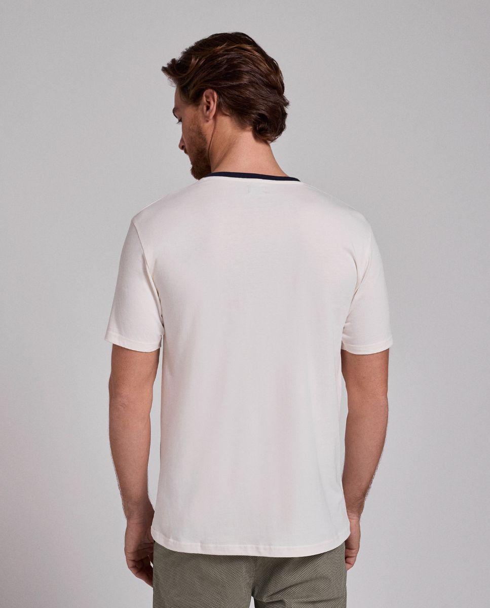 T-shirt de Manga Curta e Corte Regular Branco-2