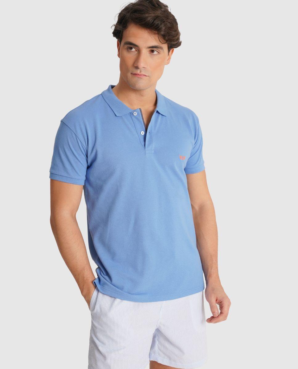 Imagem 0 de Polo de Manga Curta e Detalhe de Marca Bordado