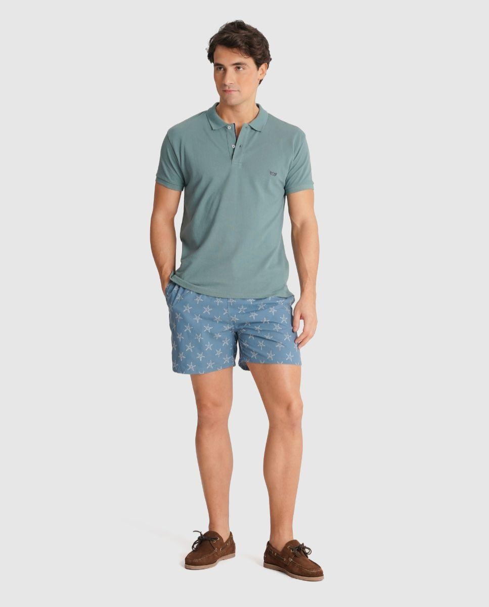 Imagem 0 de Polo de Manga Curta e Detalhe de Marca Bordado