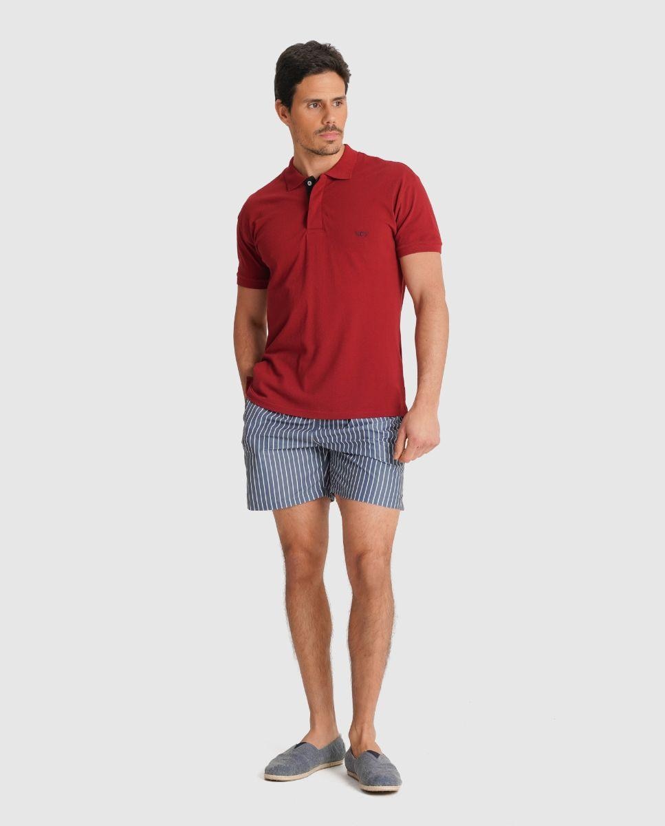 Imagem 0 de Polo de Manga Curta e Detalhe de Marca Bordado