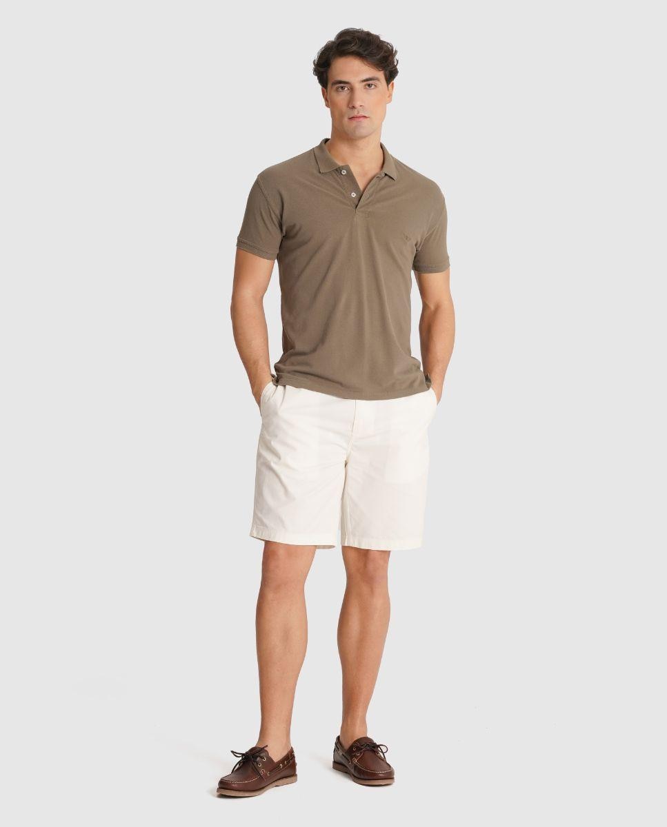 Imagem 0 de Polo de Manga Curta e Detalhe de Marca Bordado