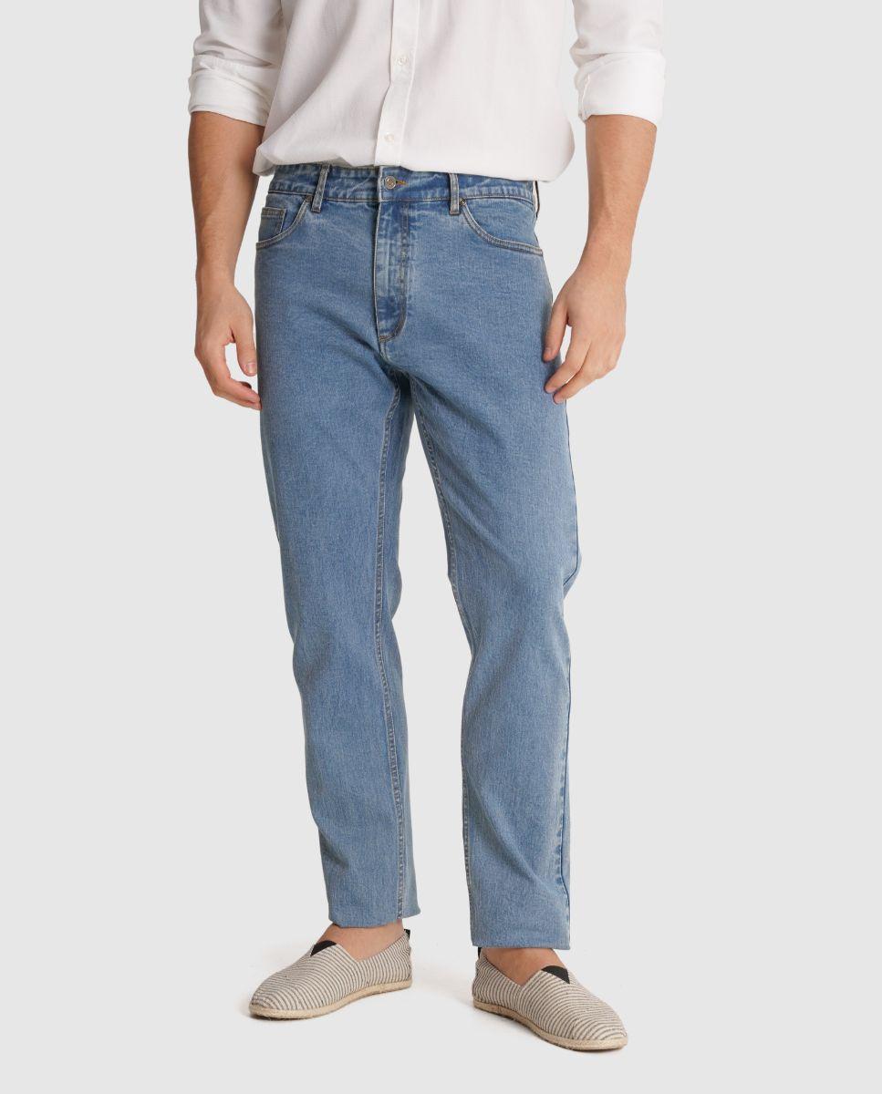 Imagem 0 de Jeans com Corte a Direito Slim