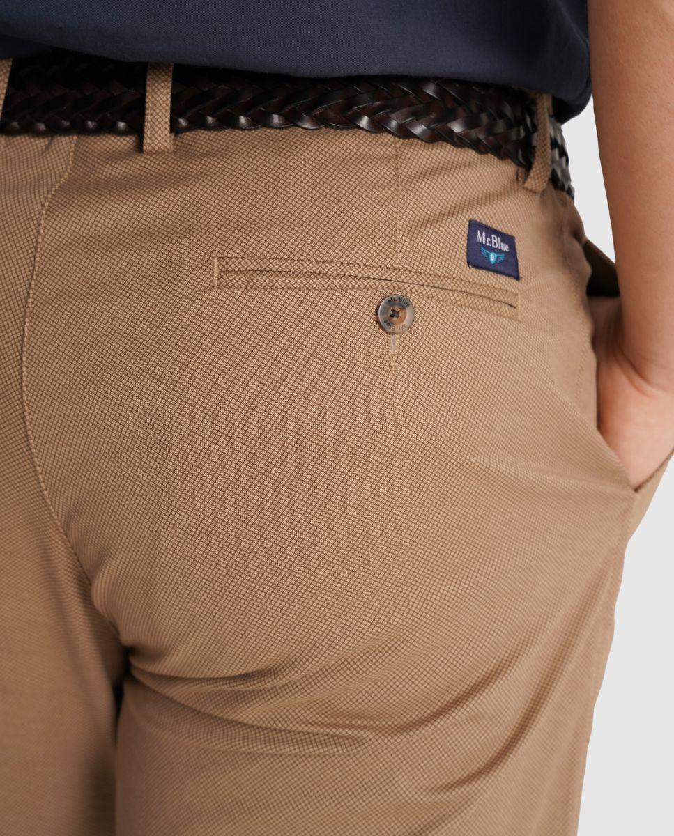 Calças Chino de Corte Regular Camel-3