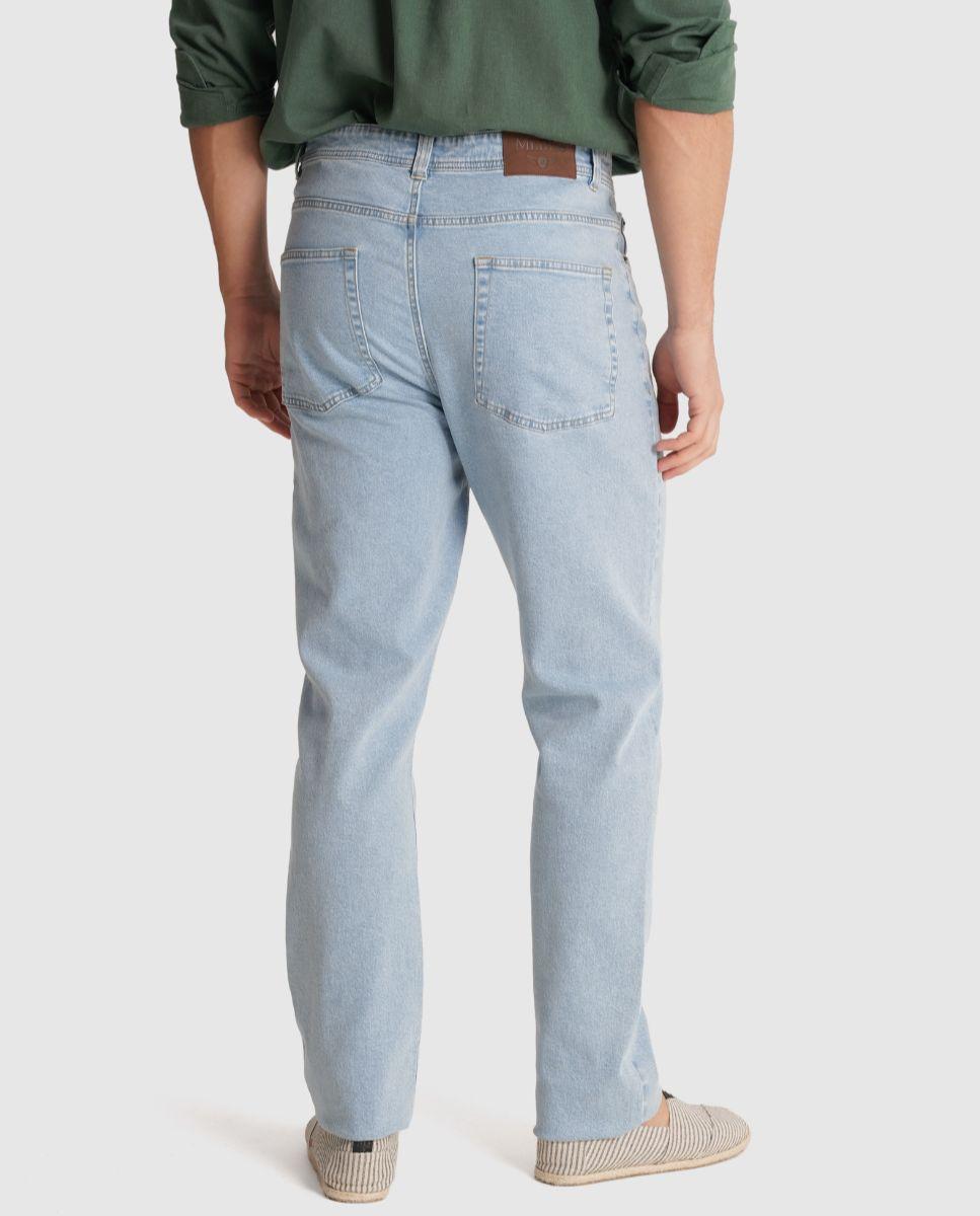 Jeans com Corte Regular Azul-claro-2