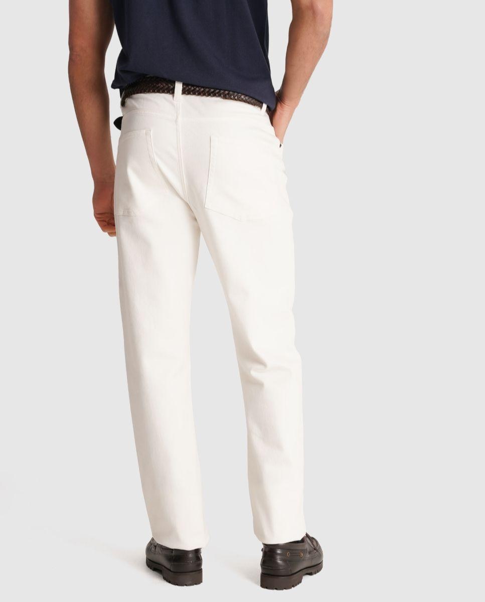 Jeans com Corte Regular Branco-2