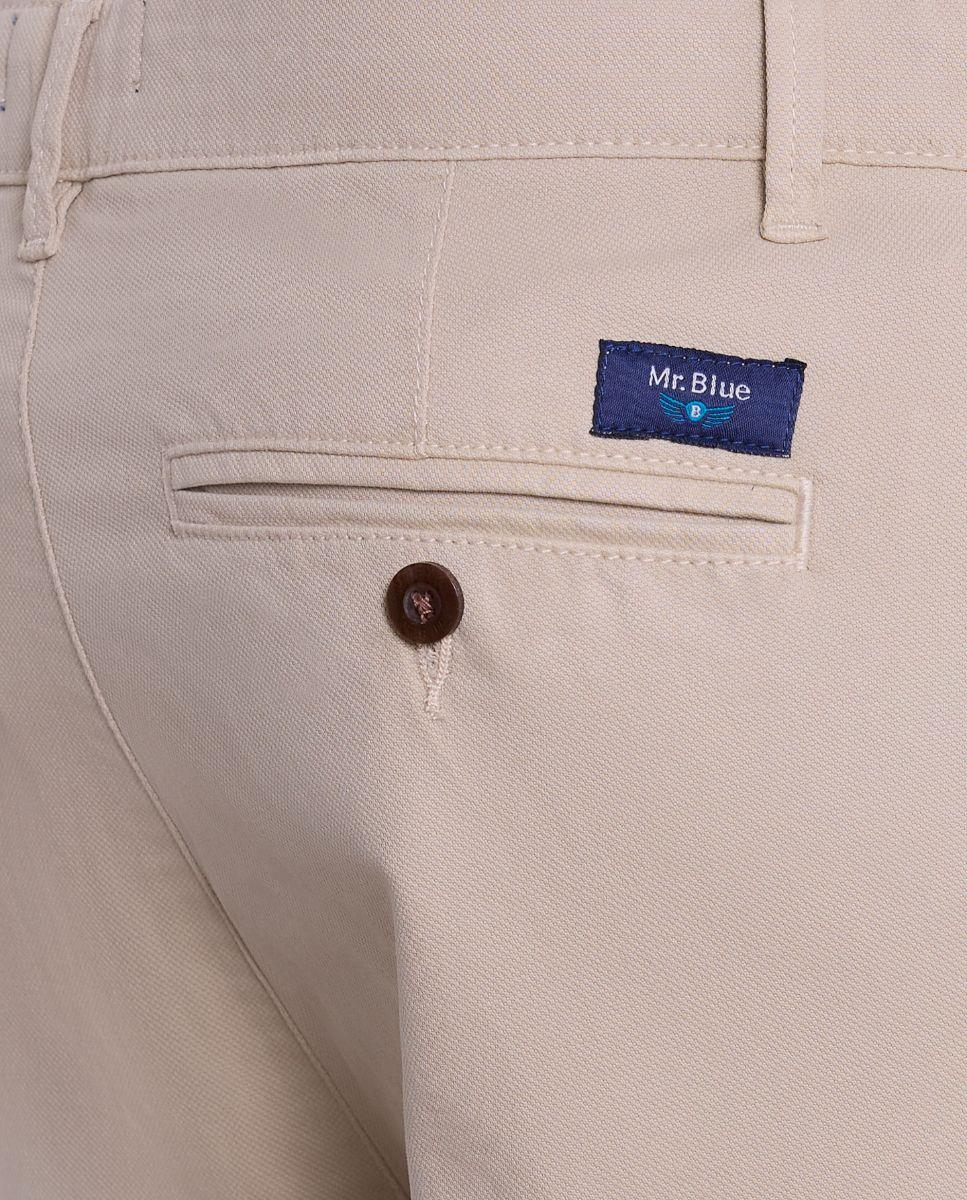 Calças Chino de Corte Regular Bege-5