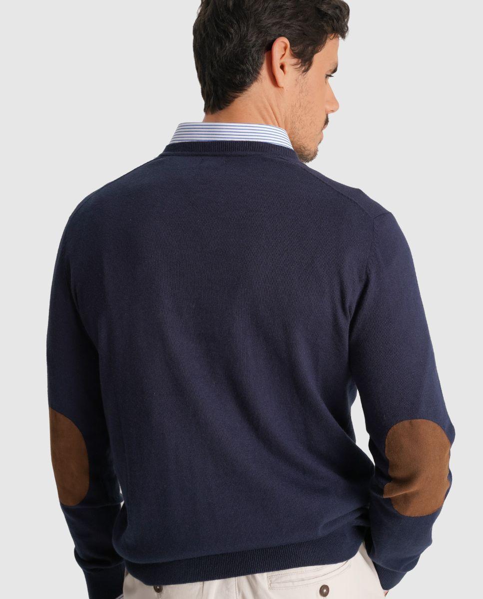 Camisola de Corte Regular Azul-3