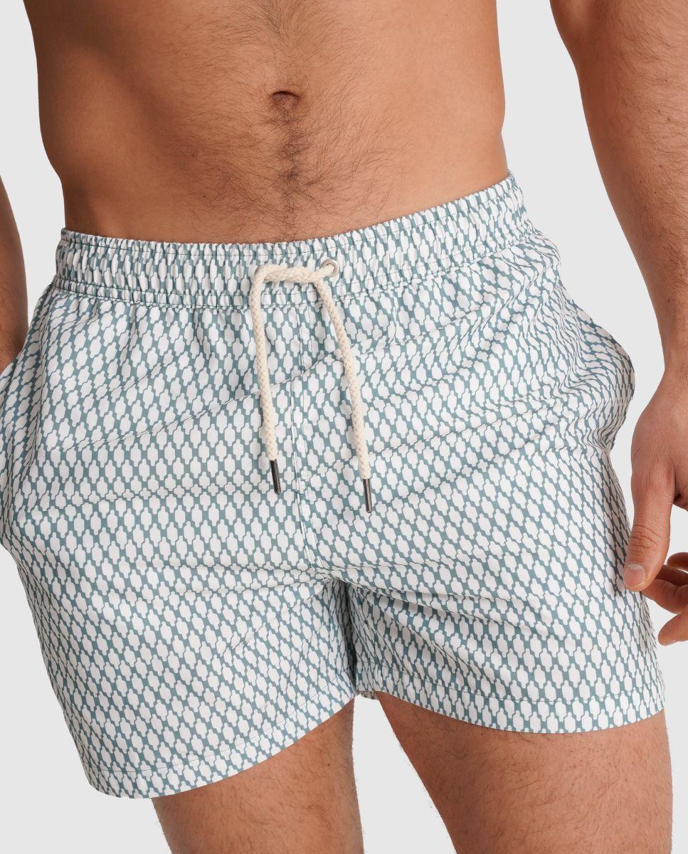 Imagem 0 de Fato de Banho Bermuda Estampado de Corte Regular