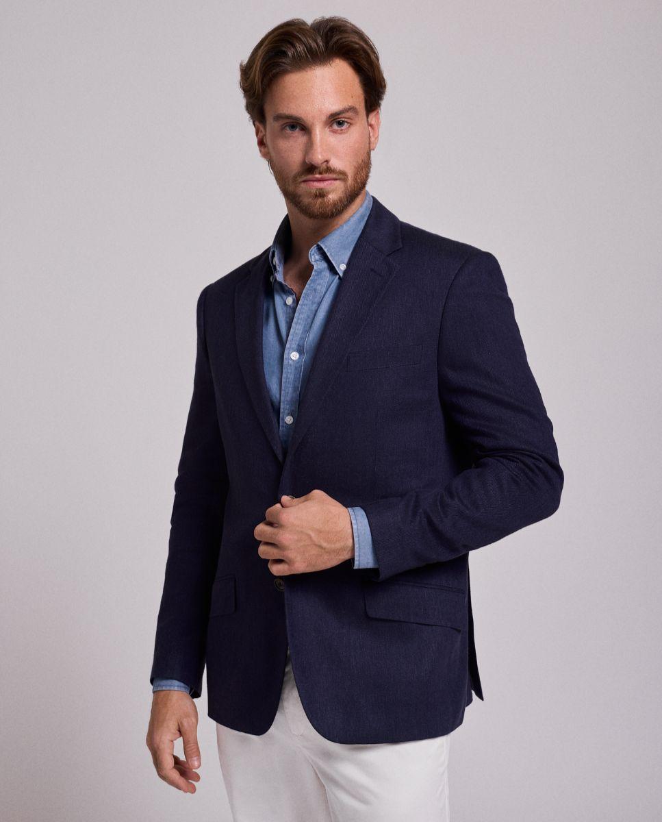 Imagem 0 de Blazer com Abotonaduras nos Punhos e Corte Regular