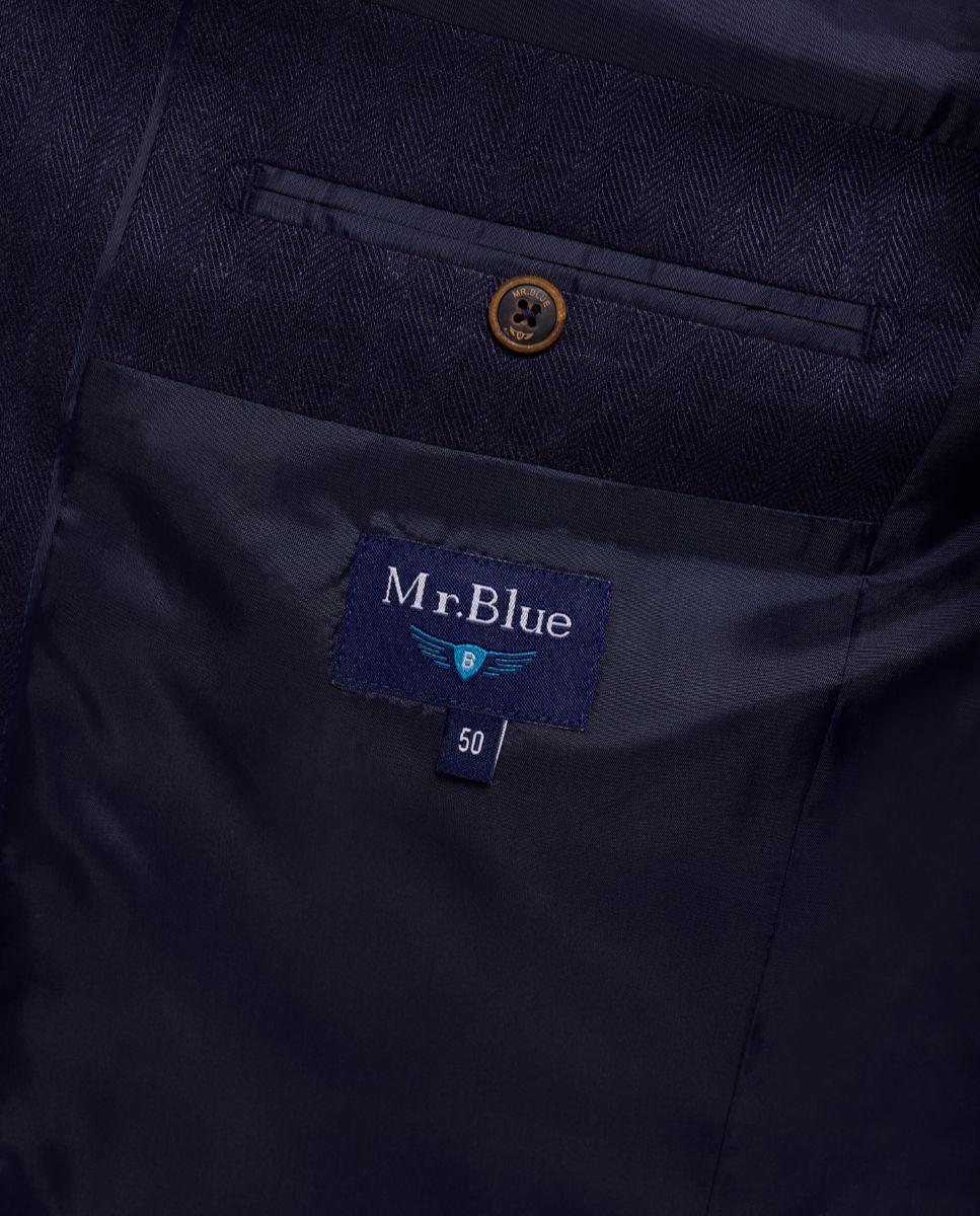 Blazer com Abotonaduras nos Punhos e Corte Regular Azul-marinho-5