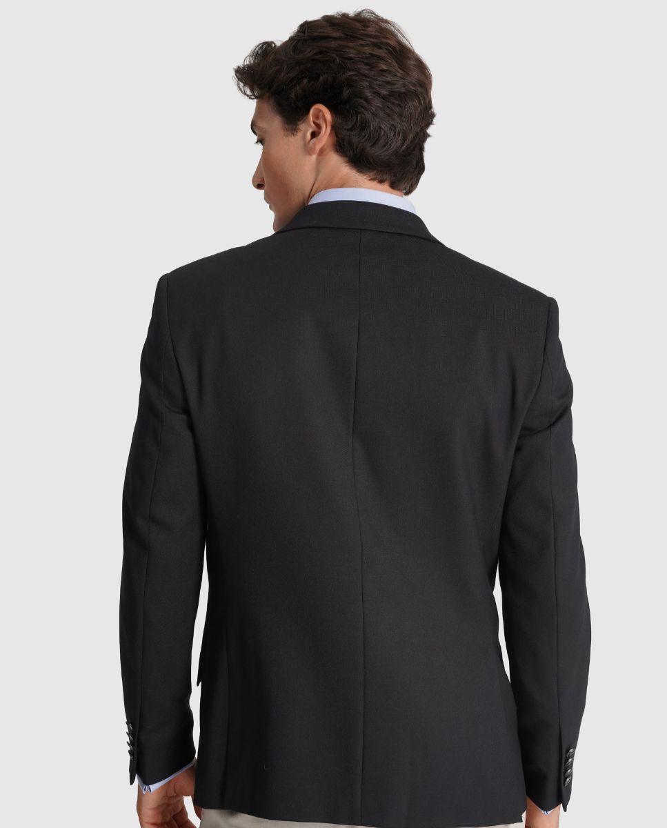 Blazer com Abotonaduras nos Punhos e Corte Regular Preto-2