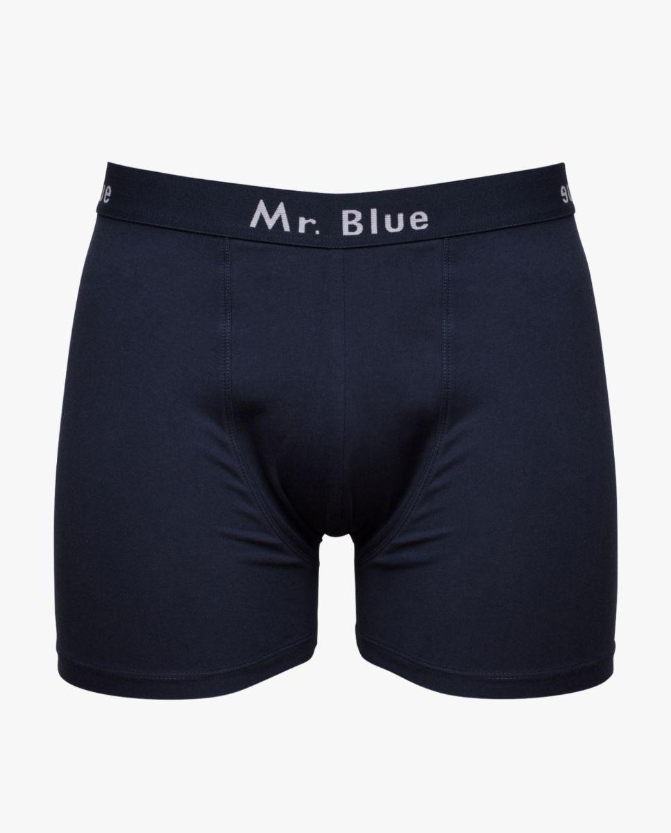 Bóxer de Malha com Elastano Azul-marinho-1