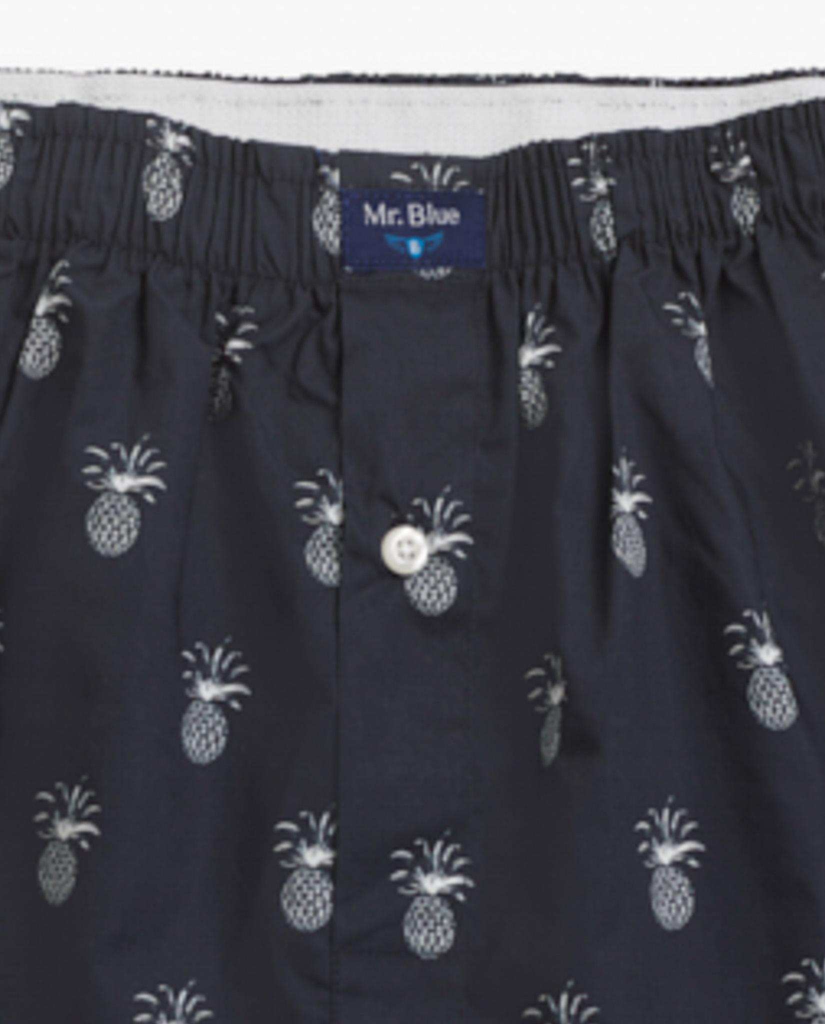 Boxer de Malha em Algodão 100% Azul-2