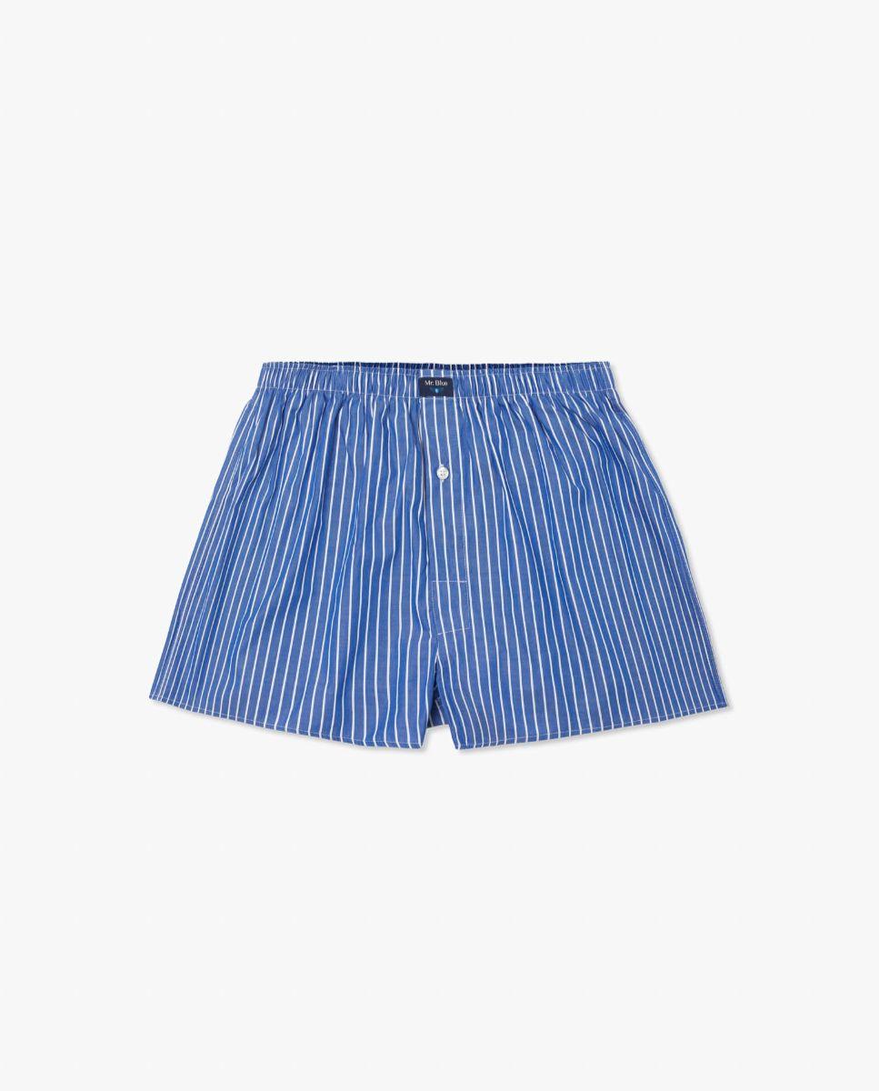 Boxer de Malha em Algodão 100% Azul-1