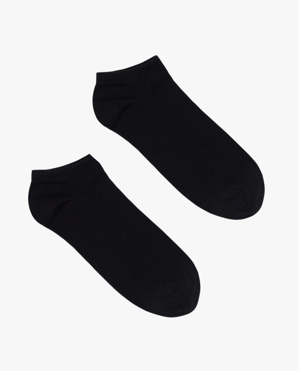 Meias Pelo Tornozelo com Gola Elástica Preto-1