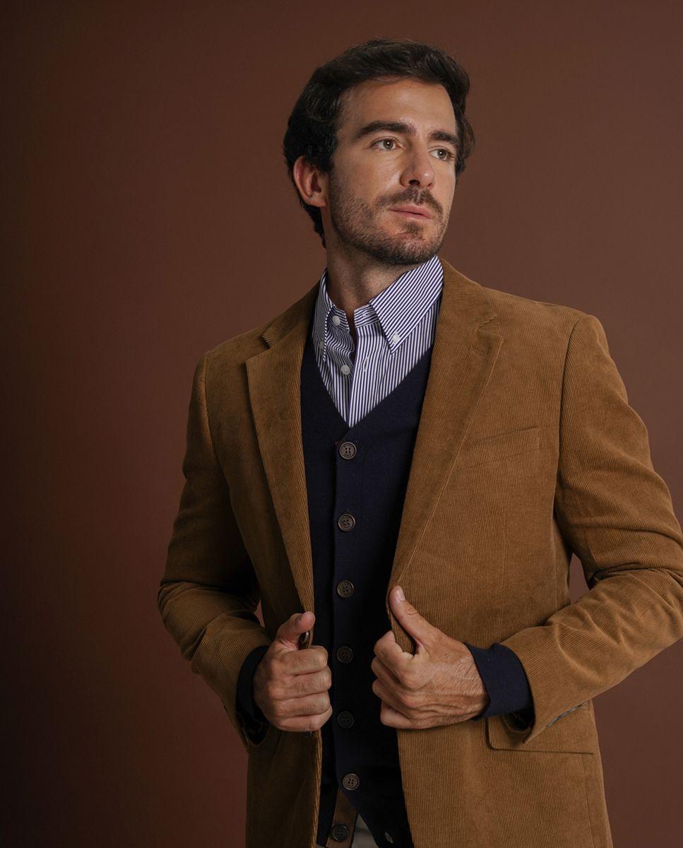 Imagem 0 de Blazer algodão camel liso