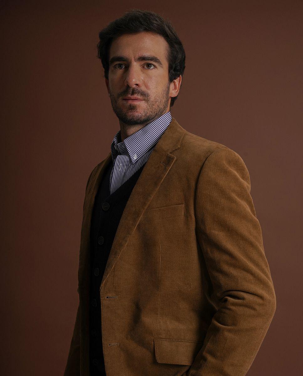 Blazer algodão camel liso Camel-2