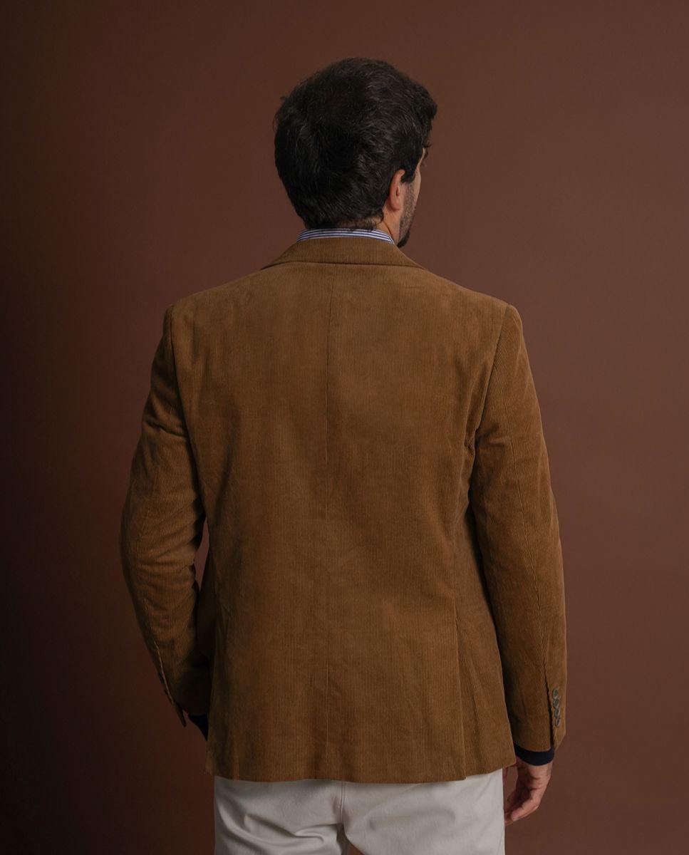 Blazer algodão camel liso Camel-3