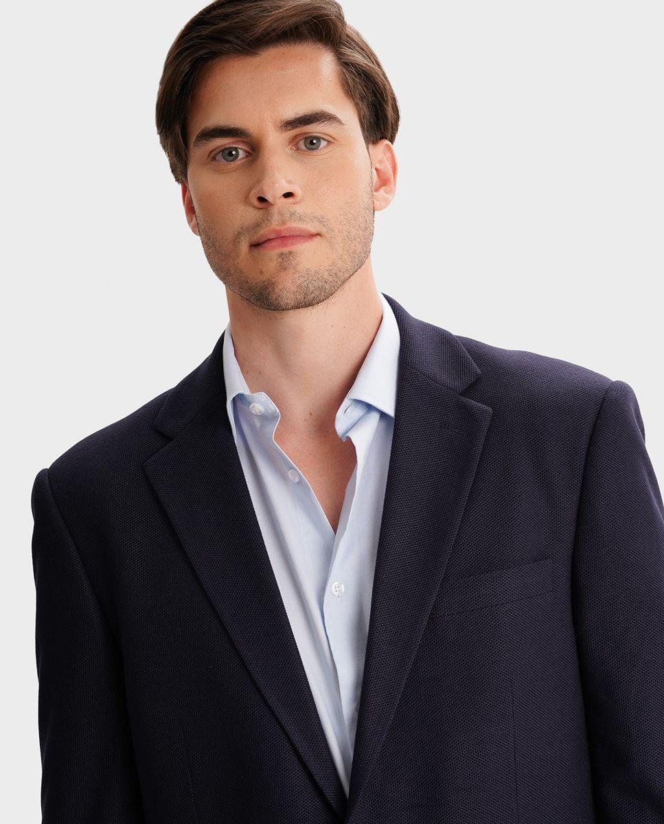 Blazer azul liso Azul-2