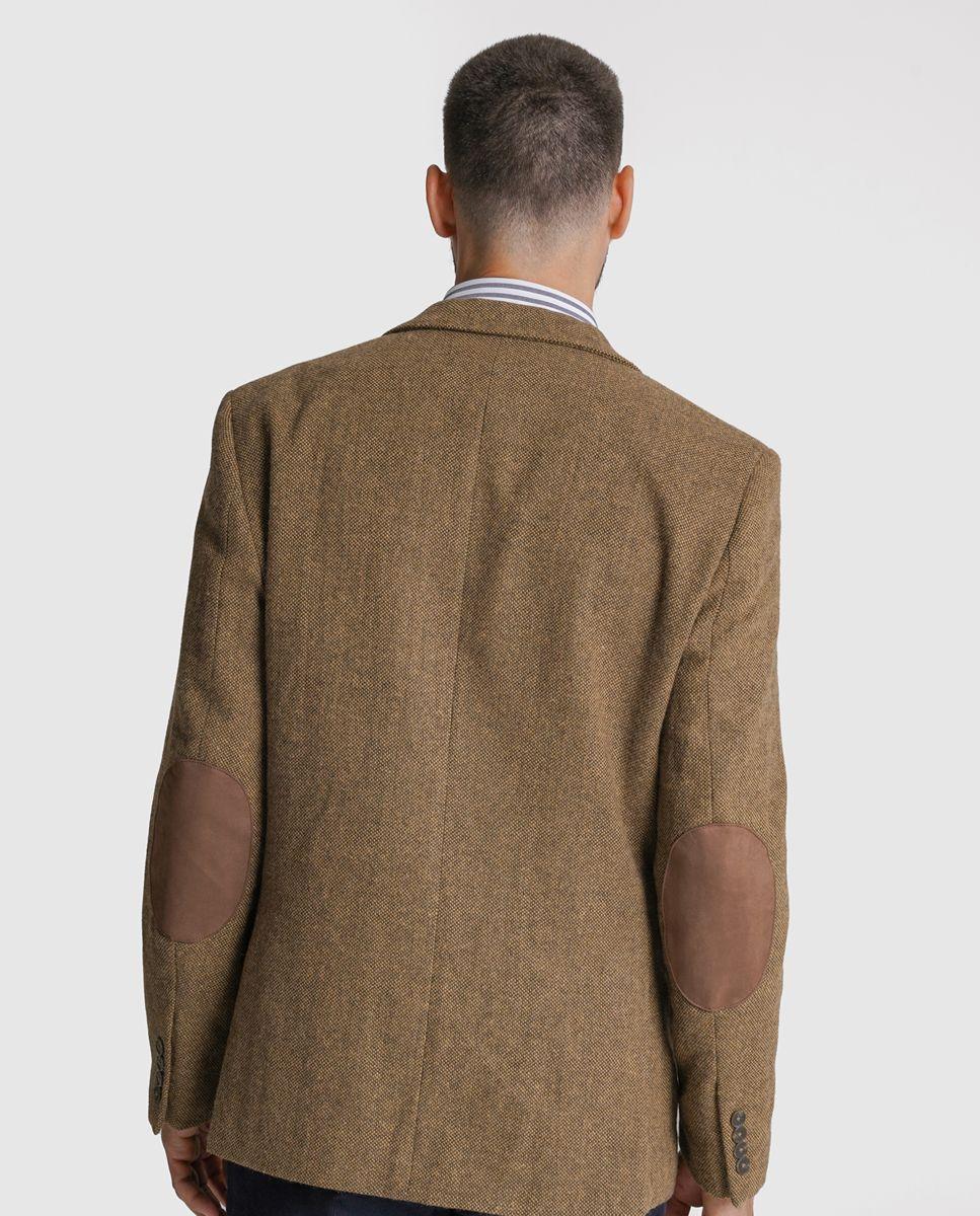 Blazer lã amarelo liso Amarelo-5
