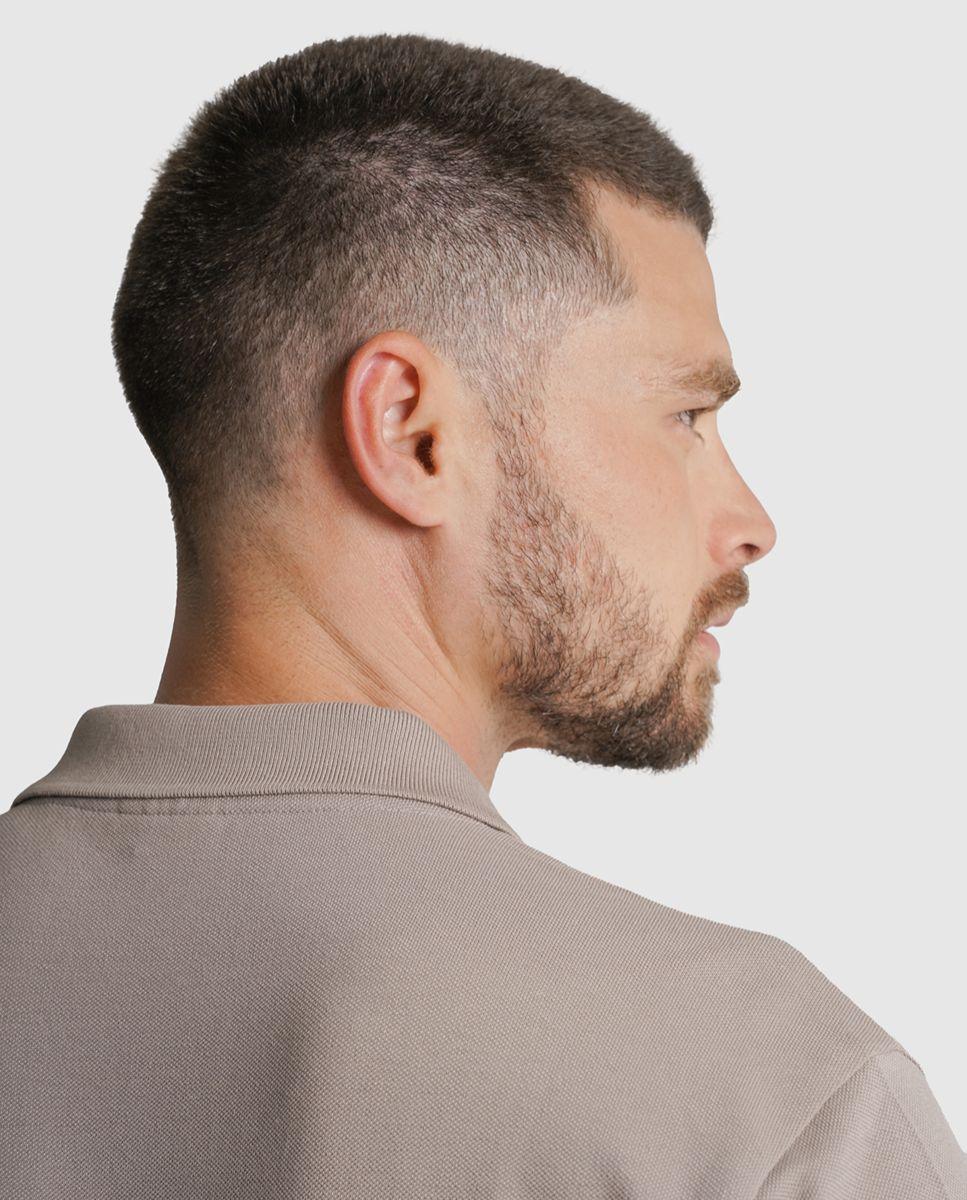 Polo manga comprida algodão regular fit camel liso Camel-2