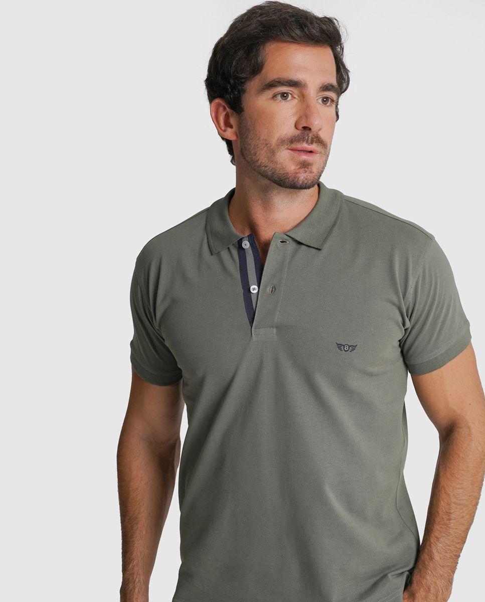 Imagem 0 de Polo algodão regular fit verde liso