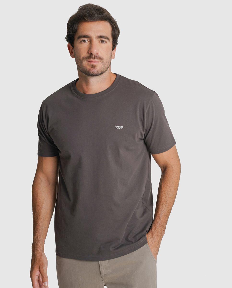 Imagem 0 de T-shirt algodão cinzenta padrão espalda