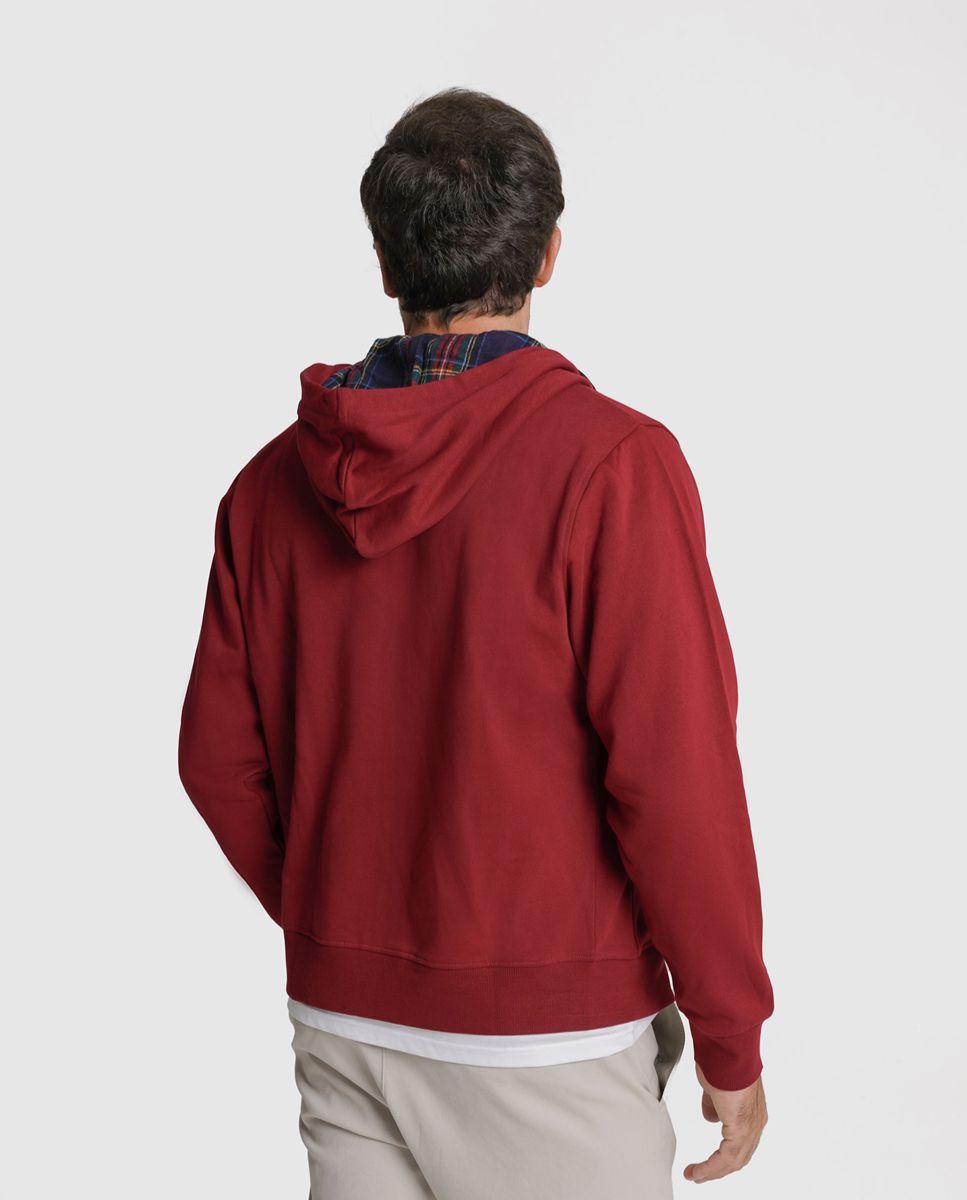 Hoodie algodão bordeaux liso Bordeaux-2