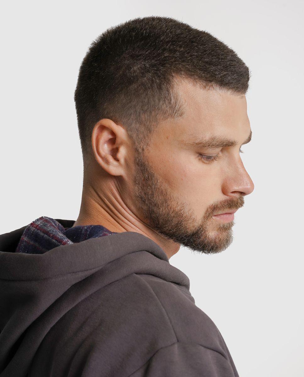 Hoodie algodão cinzento liso Cinzento-4