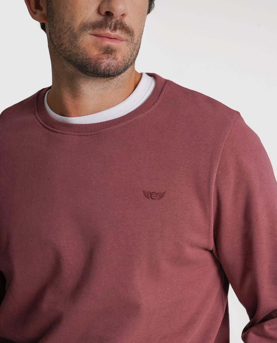 Hoodie algodão rosa liso Rosa-3