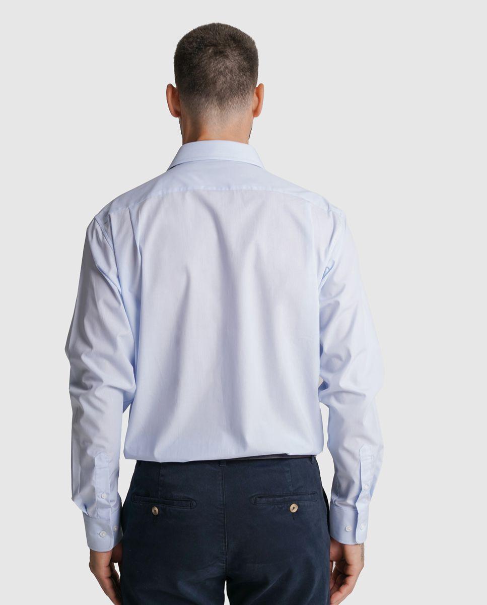 Camisa popeline classic fit branca lisa Branco-3