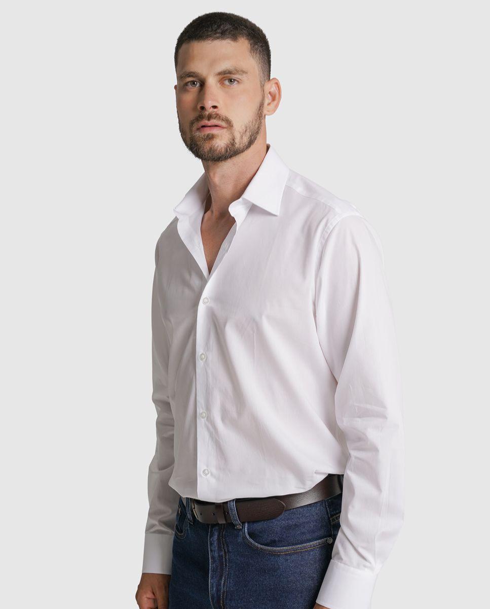 Imagem 0 de Camisa oxford classic fit branca lisa