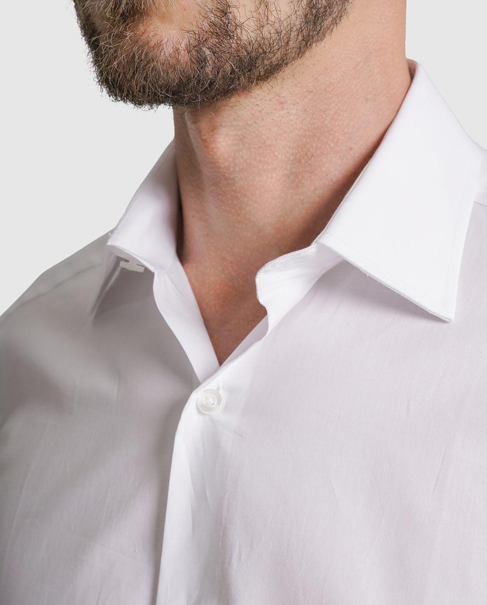 Camisa oxford classic fit branca lisa Branco-2