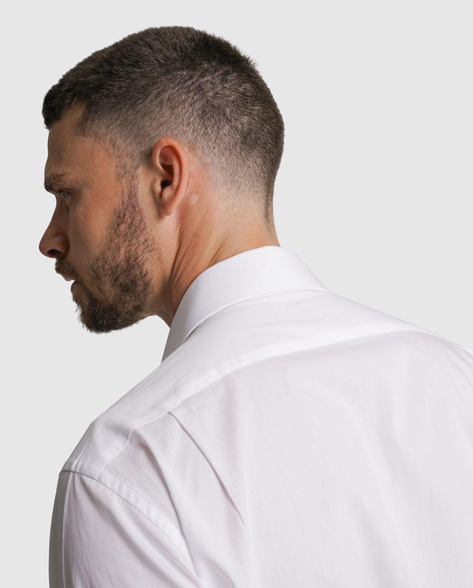 Camisa oxford classic fit branca lisa Branco-3
