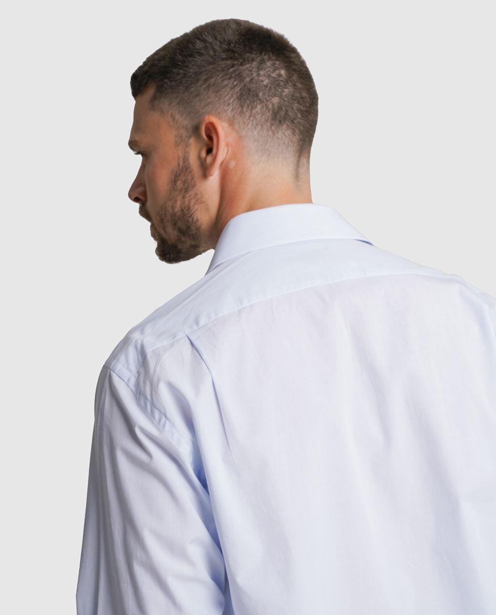 Camisa popeline classic fit azul riscas Azul-4