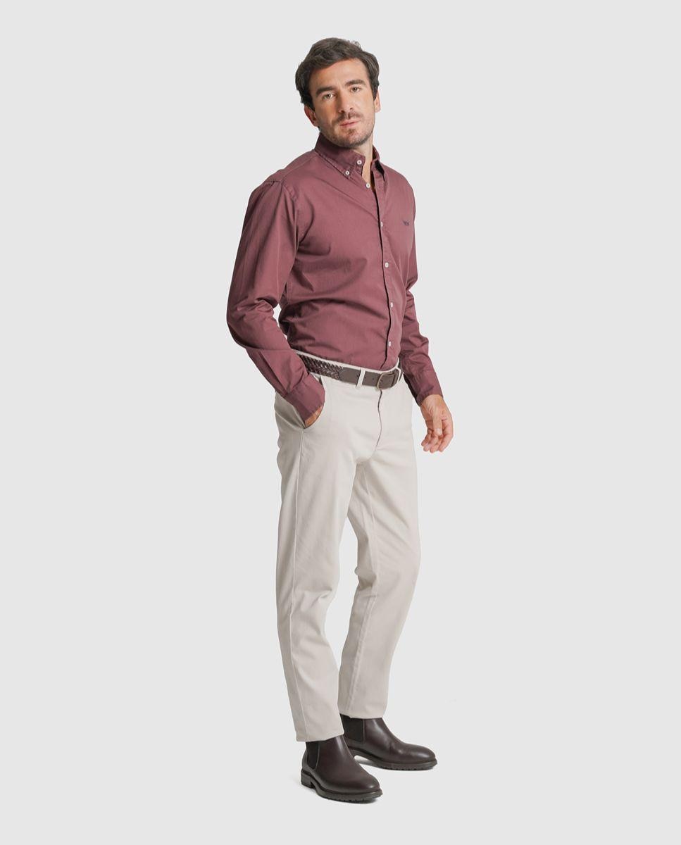 Imagem 0 de Camisa algodão regular fit rosa lisa