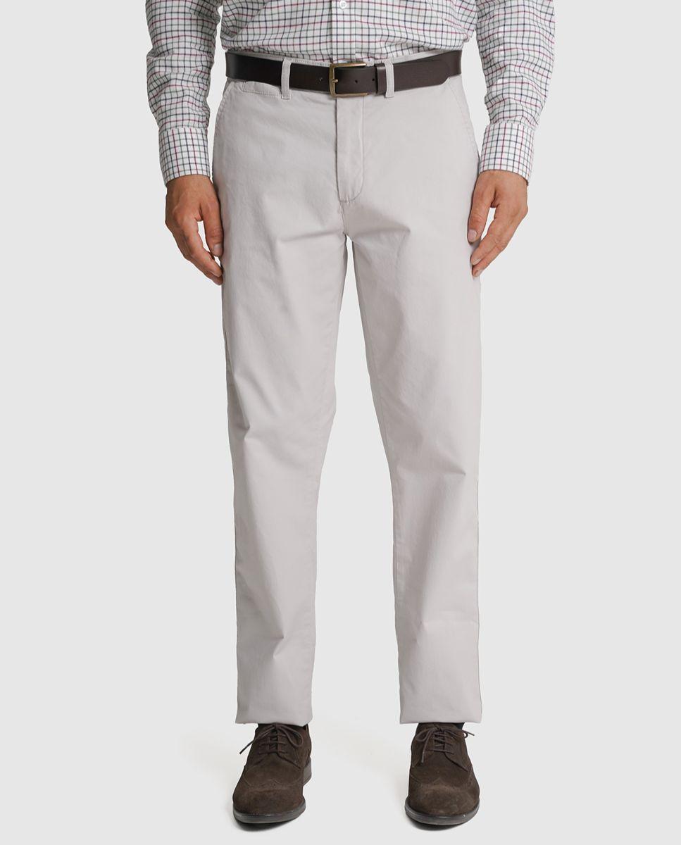 Imagem 0 de Calças chino algodão slim fit beges lisas