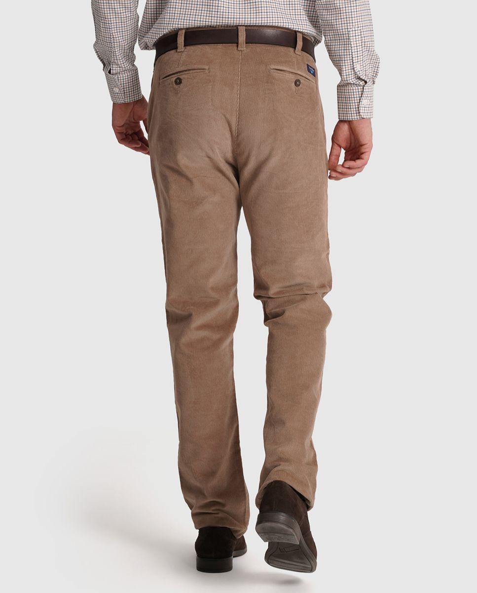 Calças algodão classic fit camel lisas Camel-3